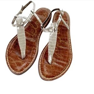 Sam Edelman metallic silver sandals